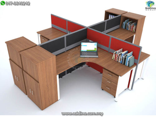 4 seater office workstation